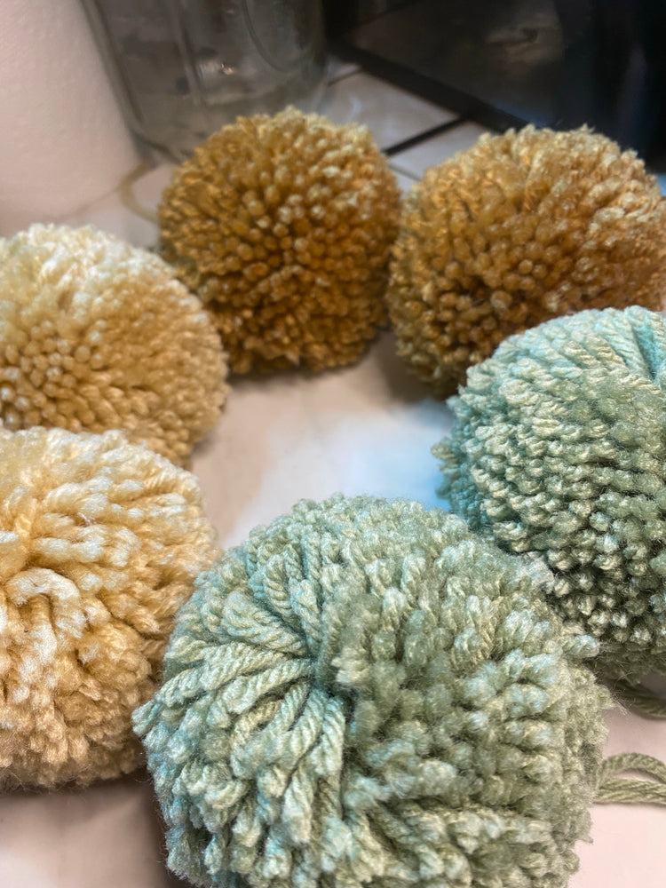 Puff ball earrings