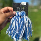 Tassels-Blue and white