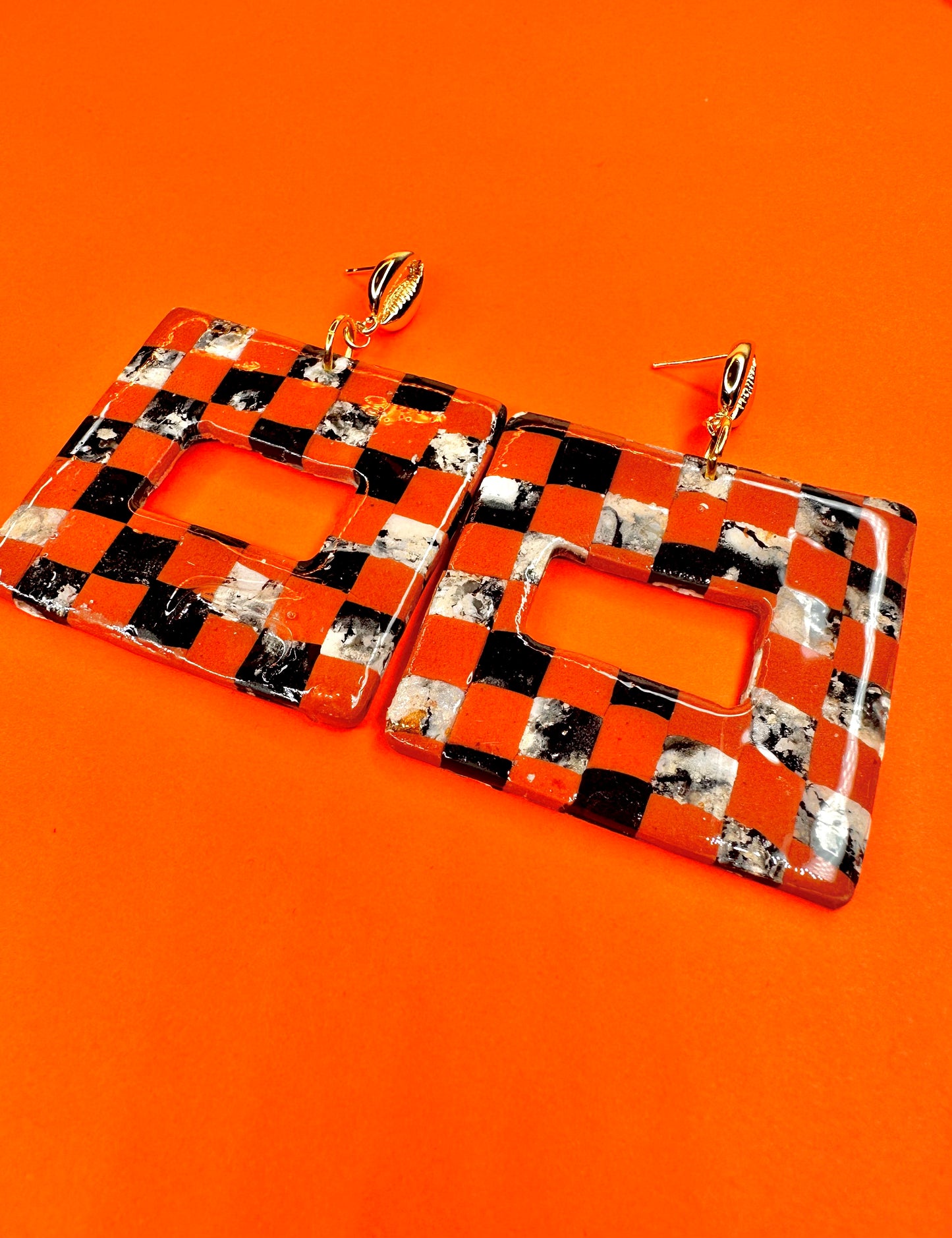 Checker boards-terracotta
